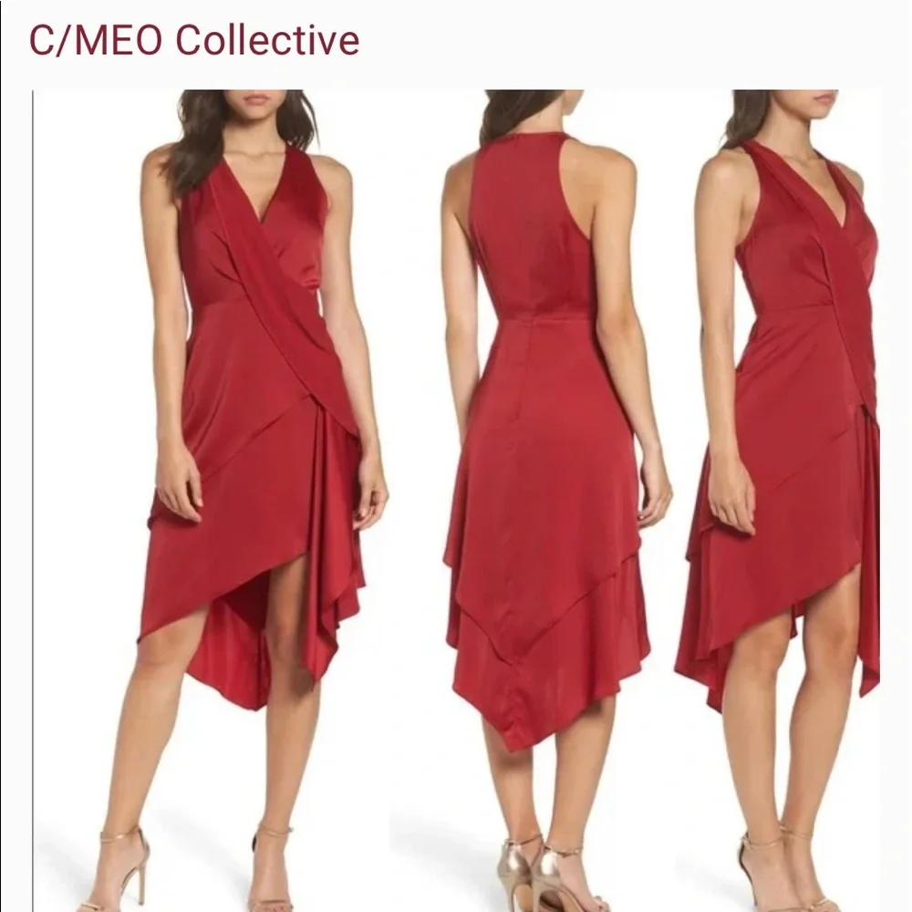c/MEO Influential Dress in Crimson NWT XL - Picture 2 of 8